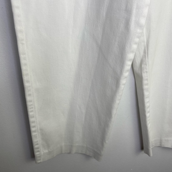 Vintage white cotton straight cropped legs pants - Picture 3 of 5